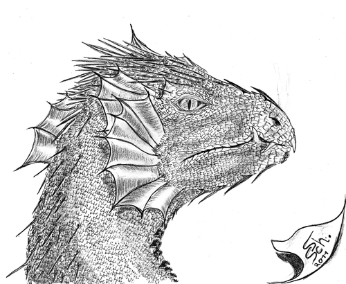Cartoon: Drache 2011 (medium) by swenson tagged dragon,drache,john,howe