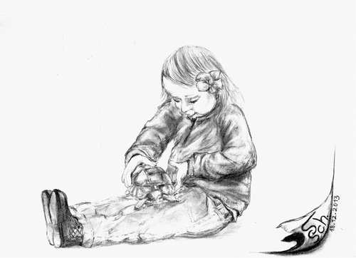 Cartoon: Leni (medium) by swenson tagged kind,child,turtle,schildkröte