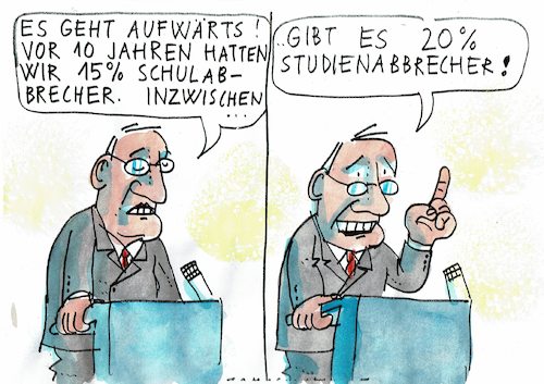 Cartoon: Abbrecher (medium) by Jan Tomaschoff tagged bildung,bildung