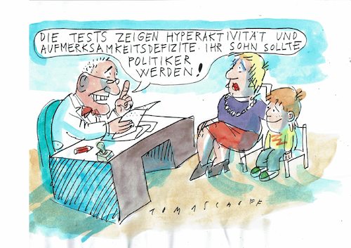 Cartoon: ADHS (medium) by Jan Tomaschoff tagged politik,gesunder,menschenverstand,politik,gesunder,menschenverstand