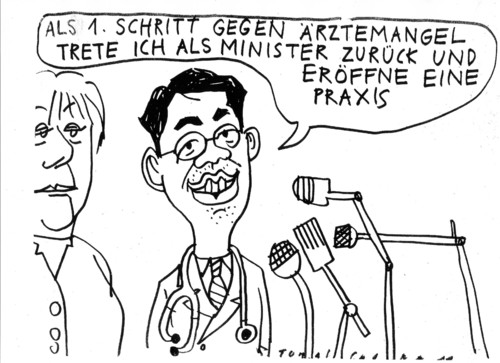 Cartoon: Ärztemangel (medium) by Jan Tomaschoff tagged ärztemangel,ärztemangel,ärzte,arzt,gesundheit,mangel