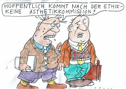 Cartoon: Ästhetik (medium) by Jan Tomaschoff tagged ethik,kommission,ethik,kommission