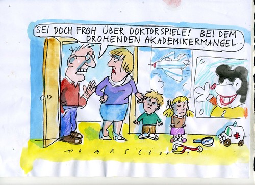 Cartoon: Akademikermangel (medium) by Jan Tomaschoff tagged kinder,bildung,fachkräftemangel,kinder,bildung,fachkräftemangel