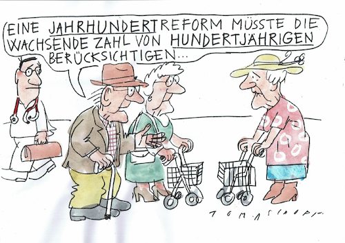 Cartoon: Altersstruktur (medium) by Jan Tomaschoff tagged demografie,alter,gesundheit,demografie,alter,gesundheit