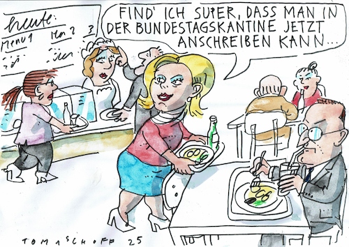 Cartoon: Anschreiben (medium) by Jan Tomaschoff tagged cdu,haushalt,staatsschulden,schuldenbremse,cdu,haushalt,staatsschulden,schuldenbremse