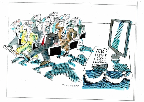 Cartoon: Armee (medium) by Jan Tomaschoff tagged armee,computer,internet,armee,computer,internet