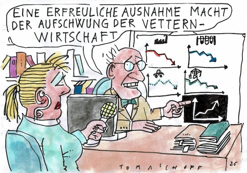 Cartoon: Aufschwung (medium) by Jan Tomaschoff tagged wirtschaft,krise,aufschwung,mauschelei,schwindel,wirtschaft,krise,aufschwung,mauschelei,schwindel