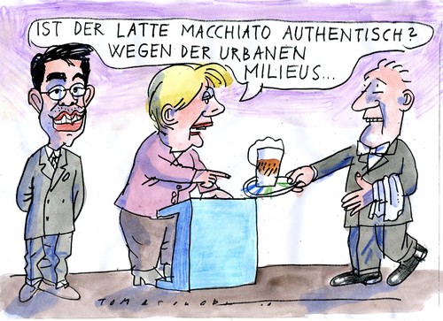 Cartoon: Authentisch (medium) by Jan Tomaschoff tagged angela,merkel,urban,angela merkel,urban,angela,merkel