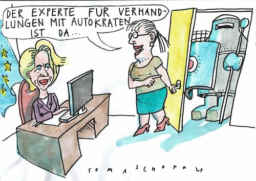 Cartoon: Autokraten (medium) by Jan Tomaschoff tagged eu,ungarn,polen,autokraten,eu,ungarn,polen,autokraten