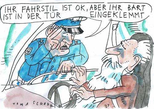 Cartoon: Bart (medium) by Jan Tomaschoff tagged führerschein,alter,senioren,führerschein,alter,senioren