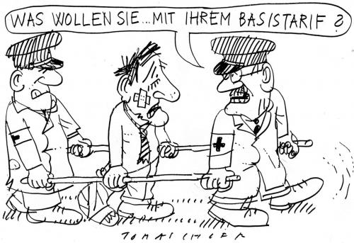 Cartoon: Basistarif (medium) by Jan Tomaschoff tagged gesundheitsfond,kassenbeiträge,krankenversicherung