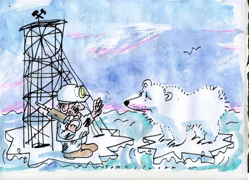 Cartoon: bedrohte Arten (medium) by Jan Tomaschoff tagged klima,erwärmung,kohle,klima,erwärmung,kohle