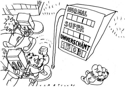 Cartoon: Benzinpreis (medium) by Jan Tomaschoff tagged benzinpreis
