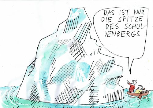 Cartoon: Berg (medium) by Jan Tomaschoff tagged corona,schulden,corona,schulden