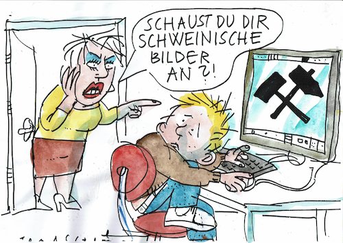 Cartoon: Bergbau (medium) by Jan Tomaschoff tagged kohle,energie,bergbau,kohle,energie,bergbau