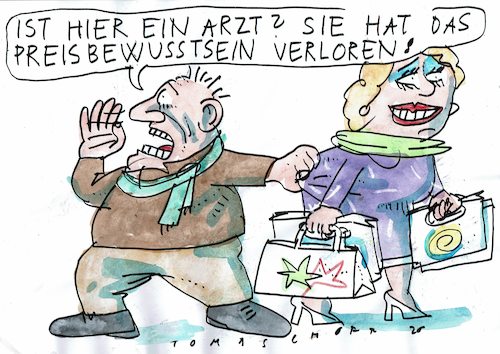 Cartoon: Bewusstsein (medium) by Jan Tomaschoff tagged laufen,konsum,laufen,konsum