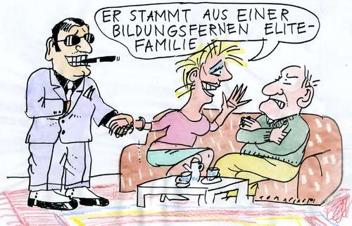 Cartoon: bildungsfern (medium) by Jan Tomaschoff tagged bildung,wissen,bildungsfern,bildung,wissen,bildungsfern,elite,familie,beziehung,liebe,partnersuche,partnerwahl,partnerschaft