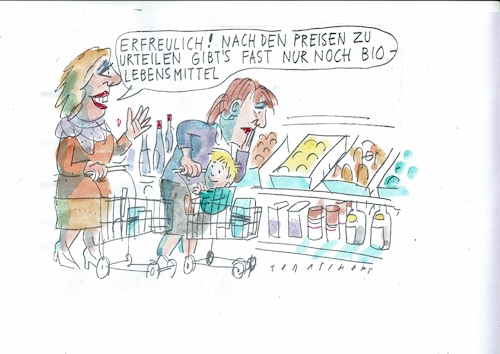 Cartoon: Bio (medium) by Jan Tomaschoff tagged preise,lebensmittel,inflation,bio,preise,lebensmittel,inflation,bio