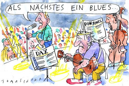 Cartoon: Blues (medium) by Jan Tomaschoff tagged dow,jones,dax,börse,dow,jones,dax,börse