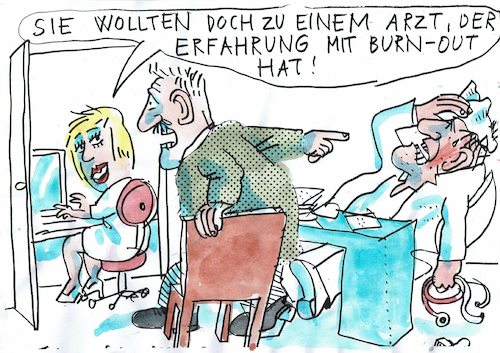 Cartoon: Burnout (medium) by Jan Tomaschoff tagged psyche,burnout,psyche,burnout