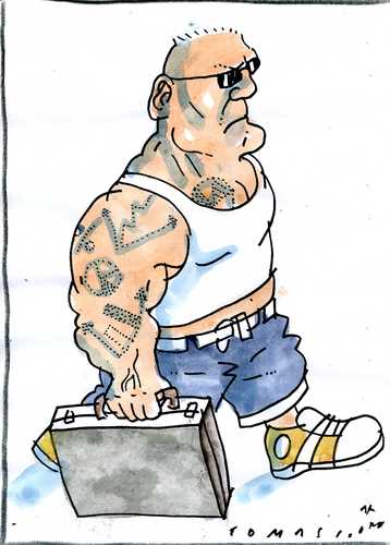Cartoon: Business (medium) by Jan Tomaschoff tagged tattoo,business,tattoo,business