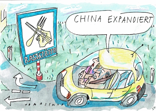 Cartoon: China (medium) by Jan Tomaschoff tagged wirtschaft,china,konkurrenz,wirtschaft,china,konkurrenz