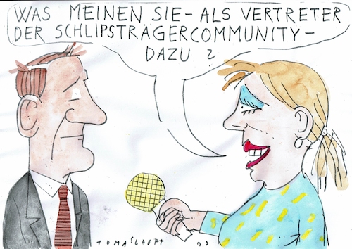 Cartoon: Community (medium) by Jan Tomaschoff tagged mode,krawatte,mode,krawatte