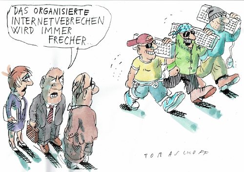 Cartoon: Cyber (medium) by Jan Tomaschoff tagged cyberkriminelle,cyberkriminelle