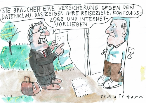 Cartoon: Datenklau (medium) by Jan Tomaschoff tagged internet,datenschutz,internet,datenschutz
