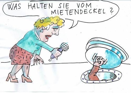 Cartoon: Deckel (medium) by Jan Tomaschoff tagged mietenbremse,mietendeckel,mietenbremse,mietendeckel