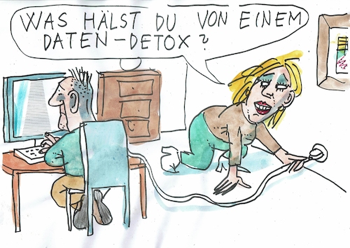 Cartoon: Detox (medium) by Jan Tomaschoff tagged internet,daten,computer,internet,daten,computer