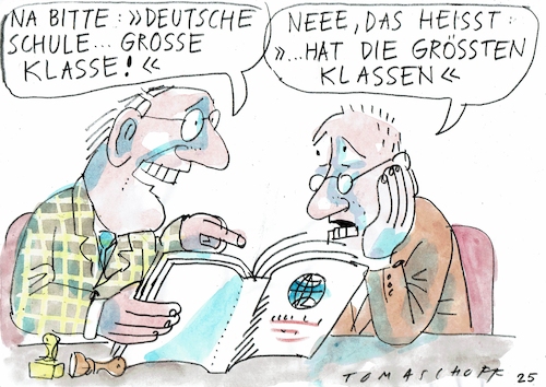 Cartoon: deutsche Schule (medium) by Jan Tomaschoff tagged bildung,schule,klassengröße,bildung,schule,klassengröße