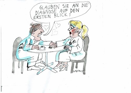 Cartoon: Diagnose (medium) by Jan Tomaschoff tagged ärzte,liebe,ärzte,liebe
