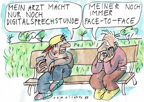 Cartoon: digital (medium) by Jan Tomaschoff tagged internet,begegnung,internet,begegnung