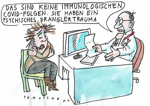 Cartoon: Drängler (medium) by Jan Tomaschoff tagged corona,impfung,drängler,corona,impfung,drängler