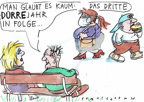 Cartoon: Dürre (medium) by Jan Tomaschoff tagged übergewicht,ernährung,übergewicht,ernährung