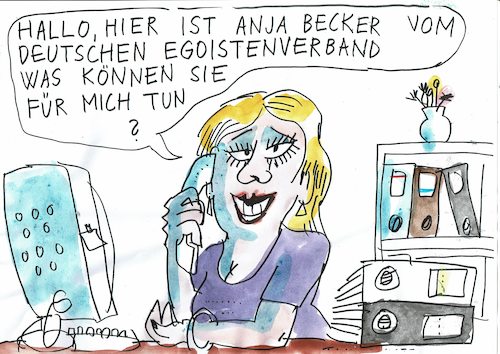 Cartoon: Egoisten (medium) by Jan Tomaschoff tagged service,egoismus,service,egoismus