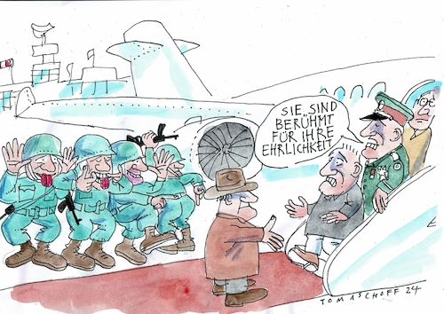Cartoon: ehrlich (medium) by Jan Tomaschoff tagged diplomatie,politik,konflikte,diplomatie,politik,konflikte