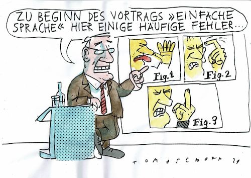Cartoon: einfache Sprache (medium) by Jan Tomaschoff tagged sprache,kommunikation,sprache,kommunikation