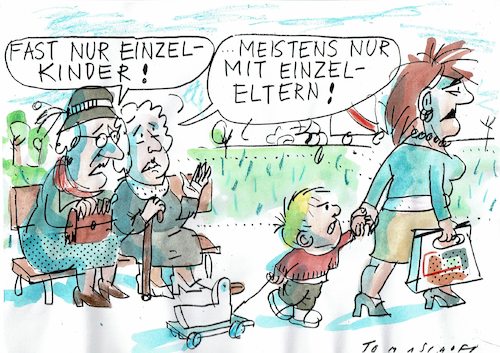 Cartoon: Einzel (medium) by Jan Tomaschoff tagged famile,trennung,famile,trennung