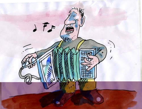 Cartoon: Ekkordeon (medium) by Jan Tomaschoff tagged internet,it