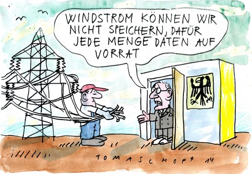 Cartoon: Energiespeicherung (medium) by Jan Tomaschoff tagged energie,wende,energie,wende