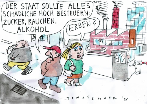 Cartoon: Erbschaft (medium) by Jan Tomaschoff tagged wirtschaft,haushalt,steuern,erben,wirtschaft,haushalt,steuern,erben