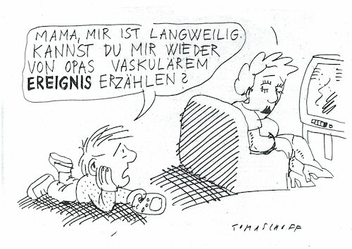 Cartoon: Ereignis (medium) by Jan Tomaschoff tagged herz,kranzgefäße,herz,kranzgefäße