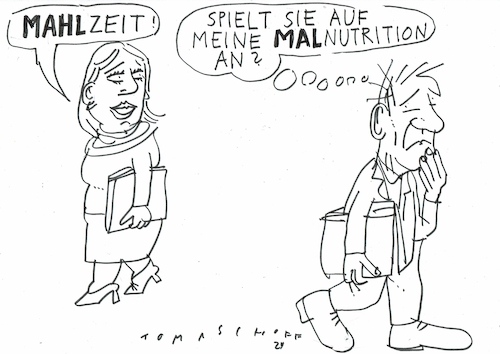 Cartoon: Ernährung (medium) by Jan Tomaschoff tagged medizin,ernährung,malnutrition,medizin,ernährung,malnutrition