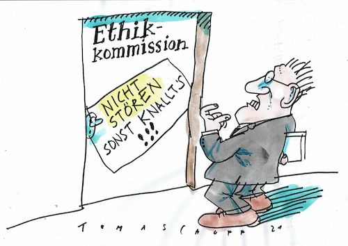 Cartoon: Ethik (medium) by Jan Tomaschoff tagged ethik,fairness,verständnis,ethik,fairness,verständnis