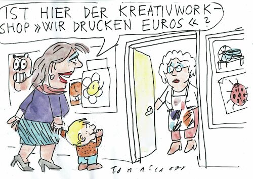 Cartoon: Euros (medium) by Jan Tomaschoff tagged inflation,geld,inflation,geld