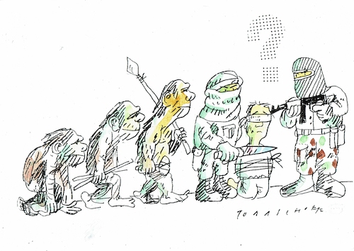 Cartoon: Evolution (medium) by Jan Tomaschoff tagged terror,terror