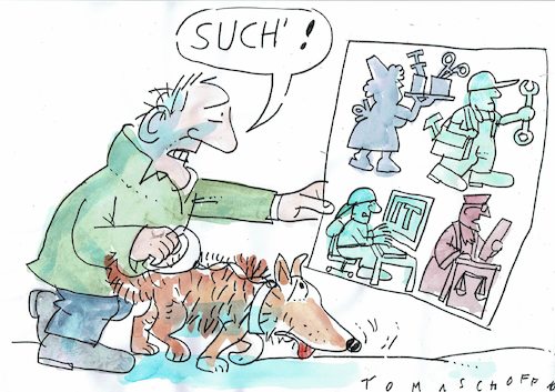 Cartoon: Fachkräfte (medium) by Jan Tomaschoff tagged fachkräftemangel,handwerk,pflege,justiz,it,fachkräftemangel,handwerk,pflege,justiz,it