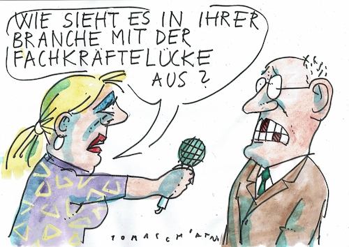 Cartoon: Fachkräfte (medium) by Jan Tomaschoff tagged fachkräfte,mangel,altersstruktur,demografie,fachkräfte,mangel,altersstruktur,demografie